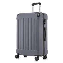 YONSLY Hard Shell Suitcase 16/20/24/28 Inches With 4 360° Wheels Sturdy Double Zipper Combination Lock Mesh Pocket Soft Rubber Handle Travel Suitcase - 深灰色 - 查看 9