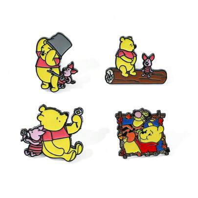 Disney 经典卡通小熊珐琅胸针背包服装首饰金属徽章配饰节日礼物