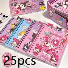 SANRIO 25 片玉鬼沟旋律贴纸可爱 DIY 记账套装带线圈笔记本吊坠学校用品、文具用品、学习用品、完美派对礼物、粉丝节日礼物。 - 彩色 - 查看 1