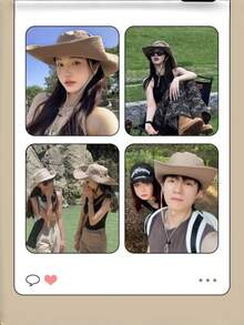 女士防晒帽，夏季户外骑行遮阳颈套透气可折叠宽檐钓鱼帽 - 多色 - 查看 7