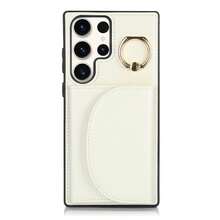 PU 人造皮革手機殼，相容 Galaxy A17 A56 A36 A26 A16 A55 A35 A15 A54 A14 A73 A53 A13 A72 A52 A71 A51 4G 5G，附環形支架，RFID 防盜錢包手機殼，相容 Galaxy S26 S25 Edge S24 S23 S22 S21 FE Plus Ultra，附支架卡槽保護殼 - 白色 - 查看 33