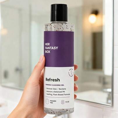 Her Refresh PH Balance Feminine Wash, Natural & Organic Ingredients, Hydrating Body Wash Eliminate Odor-8fl Oz