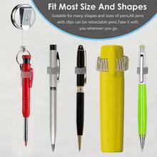 可伸缩挂绳笔套，适用于木匠、护士、服务人员，配有腰带夹和钥匙扣 - A - 查看 2