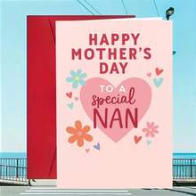 1pc Happy Mother'S Day Card For A Special Nan,Colorful Flowers Perfect For Showing Love And Appreciation To Grandmothers On Mother'S Day Or Any Heartfelt Occasion, Envelope Included - A - View 4