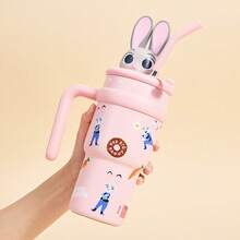 Miniso 可爱疯狂动物城角色保温吸管杯便携旅行水瓶礼品 - 彩色 - 查看 8