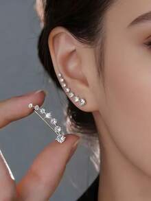 1 Pair European And American Classic Versatile Fashion One-Word Flower Seven-Star Earrings - Multicolor - View 9