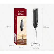 Wireless Electric Milk Frother, Handheld Battery Powered Milk Foamer, Portable Milk Frother For Coffee, Cream Whipper, Milk Whisk - Black - View 13