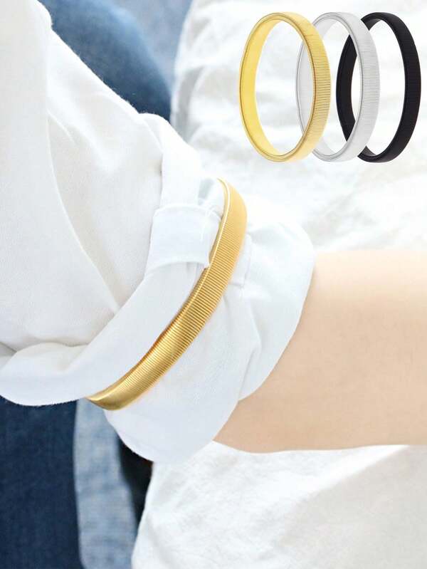 2/6件装衬衫袖套，弹性金属臂带，防止袖子滑落，男女通用