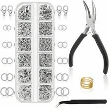 930pcs Jewelry Making Supplies Kit, Includes Jump Rings, Lobster Clasps, Basic Tools, Complete Bracelet & Necklace DIY Accessories - 12 Grids - View 12