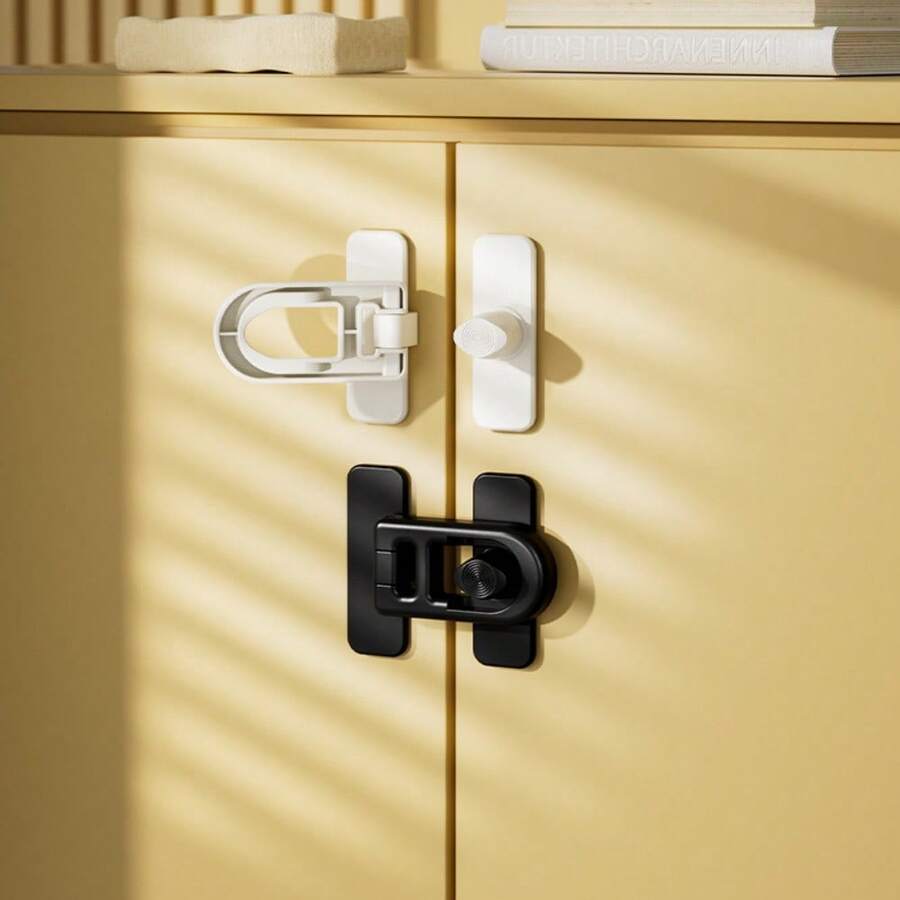 4pcs Child Safety Locks, Fridge Lock, Drawer Lock, Cabinet Lock, Oven & Microwave Lock, Anti-Open For Baby/Kids - Multicolor - View 1