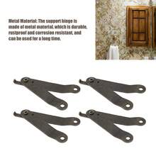 10 juegos de bisagras de soporte plegables, tapa de hierro resistente a la corrosión y antioxidante, bisagra de soporte para cajas de madera, caja de joyería, gabinete - A - Ver 2