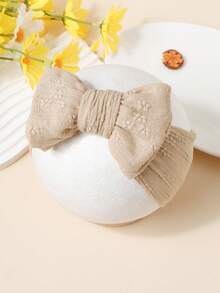 2/5pcs Baby & Kids Soft Elegant Fashion Double-Layer Mesh Bow Headbands, Cute Toddler Elastic Hair Accessories, Suitable For Daily Use, Spring/Summer - Multicolor - View 3