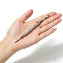 1pc Dual-Head Stainless Steel Nail Clipper & Cuticle Remover Tool With Non-Slip Handle - Multicolor - View 4