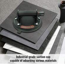 重型 8 英寸吸盘带手柄 - 可吸起重达 440 磅的玻璃、瓷砖和大理石 - 耐用真空吸盘，适用于建筑和家居维修、工业用途、替换装 - A - 查看 6