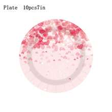 Bộ 50 món đồ dùng bàn ăn chủ đề trái tim hồng, bộ đồ ăn đầy đủ phù hợp cho buổi tụ họp ngọt ngào & sắp xếp tiệc theo chủ đề - A - Xem 10