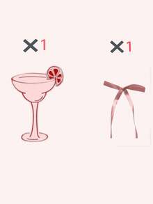 A Set Of 10 Pink Cocktail-Themed Place Cards, Including 5 With Bows - 3 Different Card Designs, Suitable For Use As Tablecloth Place Cards, Business Cards, Table Numbers, Wedding Seating Charts, Etc. - View 12