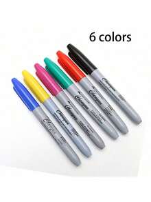 12 Fine Tipped Permanent Waterproof Black Markers, Perfect For School Supplies, Offices, And Gift Packaging | Fashionable Design, Measurement Analysis, Marking And Recording, Suitable For Painting And Poster Making, Student Gifts, And Back To School - Marker - View 12