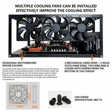 E02 Stackable Open Air Test Bench DIY PC Chassis Fits ATX E-ATX X79 X99 Mobo - View 7
