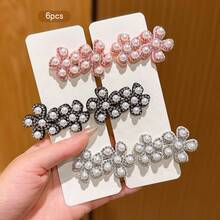 6pcs Colorful Flower Hair Clips, Sweet Style Hair Accessories Suitable For Daily Use - Multicolor - View 9
