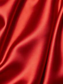 1pc Soft Silky Satin Fabric, Wedding Dress Home Wear Handmade DIY Sewing Silky Fabric - Red - View 4