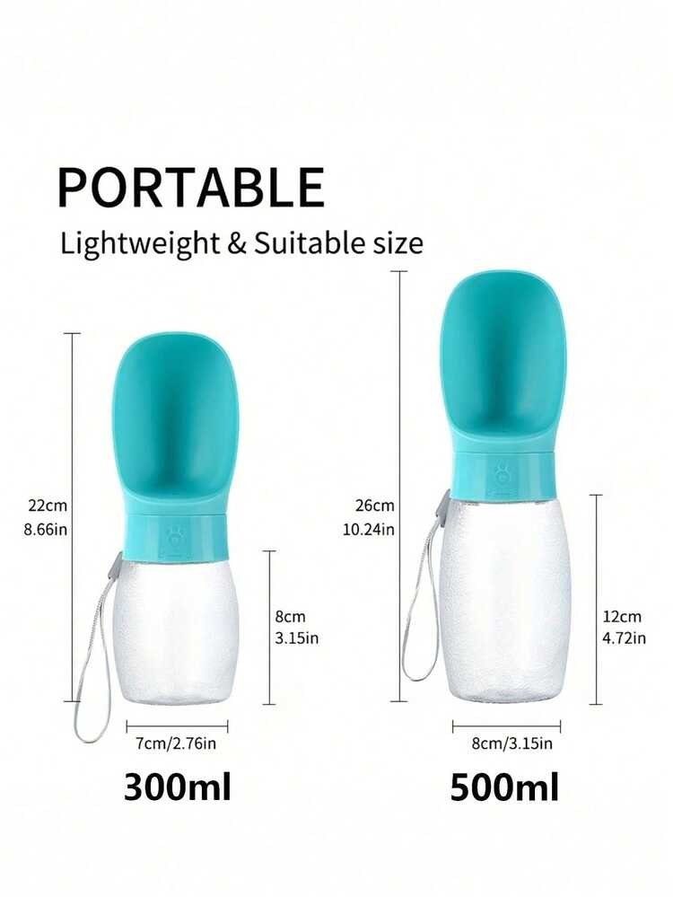 便携式狗狗水瓶，防漏宠物饮水器，适合散步和旅行，300毫升和500毫升可选，狗狗饮水杯，猫狗通用水瓶，便携式宠物水碗，单手操作，宠物旅行装备，狗狗用品，狗狗配件，狗狗露营必备，幼犬必备，狗狗水瓶，狗狗，露营必备，狗狗饮水器，露营，旅行必备，旅行，猫咪用品 - 彩色 - 查看 3