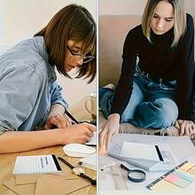 10本白色横格笔记本，每本30页，办公便签本，可撕取，每日计划本 - 非常适合学校、办公室和返校用品，学生笔记本，整齐有序的笔记本，纸张光滑，笔记本文具 - 彩色 - 查看 7