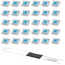 50pcs/100pcs Practical Blue/Black/Red/Brown Mechanical Keyboard Switches, Hot-Swappable Cross Axis Core - With Keycap Puller - Multicolor - View 9