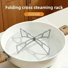 1pc/3pcs Unique Style Steamer Rack, Stainless Steel Steamer Rack, Kitchen Steamer Accessories, Suitable For Air Fryer, Soup Pot, Pressure Cooker, Round Cake Pan, Oven, Stainless Steel Baking Cooling Steam Grill - View 8