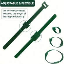10/100/300pcs Reusable Adjustable Green Garden Nylon Plant Ties, Non-Slip - Ideal For Climbing Plants, Support And Garden Maintenance | And Easy-To-Use Gardening Tool - Multicolor - View 5