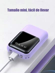 YISEN 20000mAh Portable Power Bank, Fast Charging, Digital LED Display, Portable Charger With LED Light - Purple - View 4