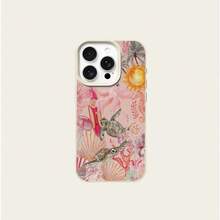 1pc TPU Material Cute Sea Turtle & Shell Patterned Phone Case, Compatible With Iphone 17 Pro Max/17/16 Pro Max/15/13/12/11, S20 FE/A15/S24/A55, Note 11/12/13 Pro, Full Coverage Anti-Drop Soft Protective Cover - White - View 5