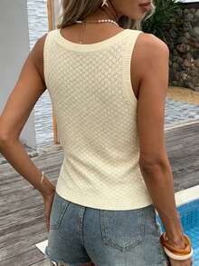 Camiseta de tirantes versátil para uso diario, de verano - blanco lechoso - Ver 2