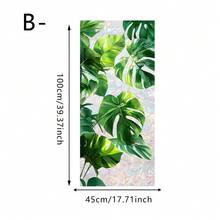 1/4pcs Green Leaf Vine Window Static Cling Film, Rainbow Prism Sunlight Catcher Static Adsorption Glass Sticker, Home Bathroom Decorative Colored Glass Film - Green Leafy Flowers - View 14