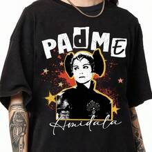 StarWarsQueen Padme Amidala Retro T-Shirt, Attack Of The Clones, Disneyland Family Matching Shirt, Galaxy's Edge, May The 4th Be With You - màu đen - Xem 1
