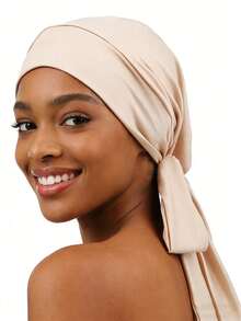 1件情人节女士睡帽，弹性绑带设计，丝滑柔顺，休闲居家日常护发睡帽，圣诞礼物 - 彩色 - 查看 8