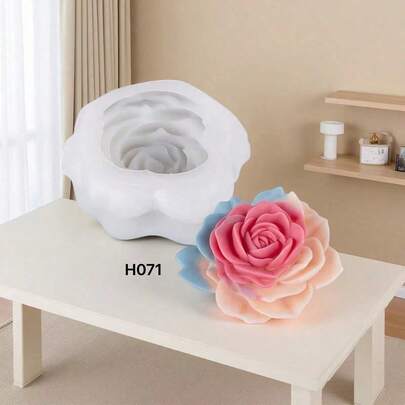 3D Flower Aroma Candle Silicone Mold, Handmade Rose Flower Resin Casting, Soap Making, Home Decor Mold