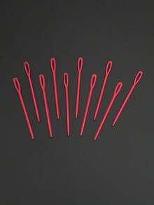Plastic Needles [10pcs/50pcs], Colorful Large Eye Plastic Tip Sewing Needles 5.5cm, Suitable For Home Knitting, Classroom Crafts, Hand Sewing, DIY String Weaving, Pink, Red, Blue, Green, Yellow Optional - 5.5cm Plastic Needle - View 7