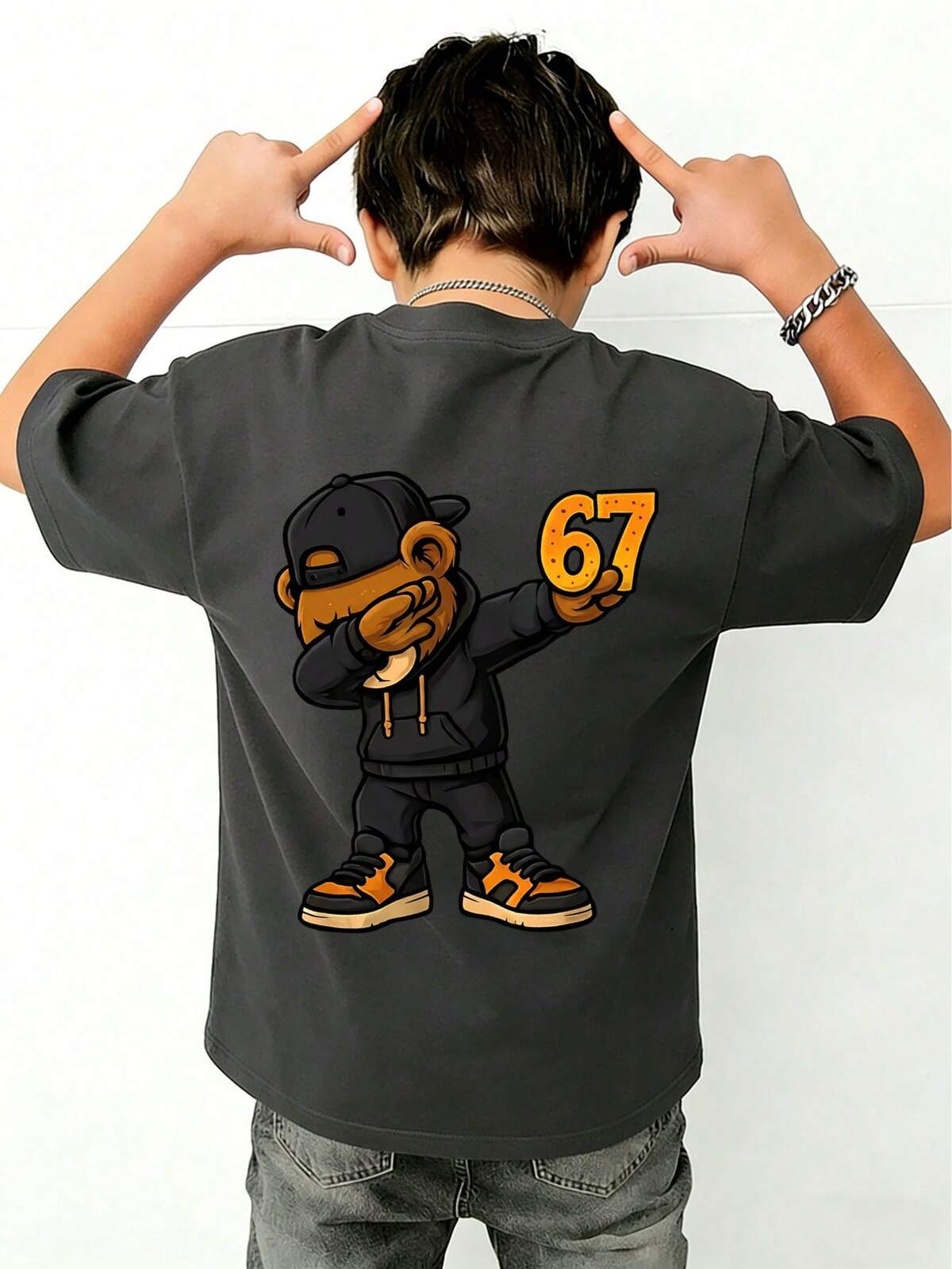Garçon préadolescent - "Chargement de la prochaine bêtise, veuillez patienter..." T-shirt imprimé de dessin animé amusant, tissu doux et confortable, convient pour les sports de plein air des garçons, le port quotidien, le style de rue, le style de campus, top décontracté polyvalent et à la mode pour garçons printemps/été 2