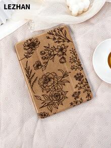 1 件棕色花卉线条印花保护套，适用于 Kindle 2024、Kobo、Kindle NK 11/Kindle 儿童版/Kindle Paperwhite 5，电子书阅读器保护套，带自动唤醒/睡眠功能，轻薄贴合，保护您的阅读设备。 - 彩色 - 查看 7