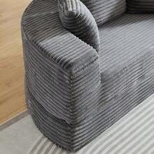 A Versatile Two-In-One Sofa Bed, Ideal For Small Spaces, That Can Be Used As Both A Semi-Circular Sofa And A Round Chaise Longue. The Armrests Feature Fabric Pockets. - Grey - View 8
