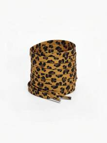 时尚个性化扁平鞋带替换装，独特蛇皮纹、豹纹动物图案涤纶编织鞋带 - 彩色 - 查看 25