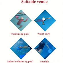 Swim Training Aid Equipment: Balance Float, Manual Paddle Strengthener, Thickened Kickboard For Leg Workout, And Wrist Support Hand Float, Beach Essentials, Pool Float - 彩色 - 查看 3
