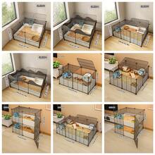 可扩展互锁式宠物游戏围栏，适用于兔子、豚鼠、小猫、小狗和其他小型动物 - 彩色 - 查看 7