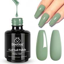 Beetles White Gel Nail Polish -1PC 15ml White Spring Colors Gel Polish - Eucalyptus - View 7