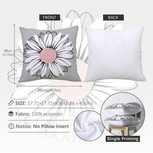 MEMNUN 6 buc. fețe de pernă moderne minimaliste gri și roz cu imprimeu floral geometric cu margarete [fără inserție de pernă], 45*45 cm / 50*50 cm / 40*40 cm, [imprimare pe o singură față] Home Sweet Home & Bless This Home Quotes, decor modern pentru casă, huse de pernă din poliester pentru canapea, pat, sufragerie, dormitor, mașină, birou, hotel, potrivite pentru toate anotimpurile, cadou perfect pentru familie și prieteni. - Multicolor - Vizualizare 3