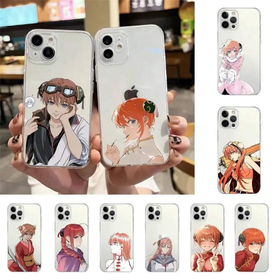 Funda para Teléfono K-Kaguras para iPhone 17 16 15 11 12 13 14 Pro Max 7 8 Plus X Xr Xs Max Se2020 12mini Transparente - z4 - Ver 1
