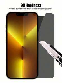Privacy Anti-Spy Tempered Glass Screen Protector SDRDS 3pcs Tempered Glass Privacy Screen Protector Anti-Spy Anti-Fingerprint Waterproof Shockproof Compatible With IPhone 16/16 Pro/15/15 Pro Max/13/14 Pro Max17/8plus/11/12/Xr/X/XS/17/17 Air/17 Pro/17 Pro Max/17e Spring Easter Gift - Black - View 3