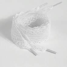 1 Pair/2pcs 120cm V-Shaped Printed Bohemian Y2K Lolita Style Polyester Lace Splice Shoelaces, Suitable For Wedding, Party And Daily Wear - Multicolor - View 7