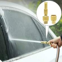 Vòi phun nước áp lực cao bằng đồng thau chịu lực cao, có thể điều chỉnh, xoay được, kèm khớp nối nhanh, dùng để rửa xe, làm vườn và sử dụng ngoài trời. - Nhiều màu - Xem 5