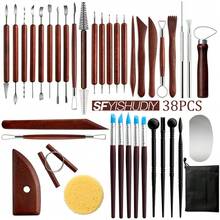 38pcs Ceramic Art Tools Set, Clay Sculpting Dotting Pen DIY - Pottery Tools 38-piece Set - View 1
